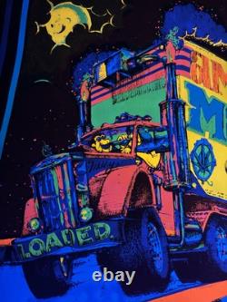 MIDNITE RIDER Vtg 1973 BLACKLIGHT HEADSHOP POSTER BILL HOORMANN Rare Marijuana