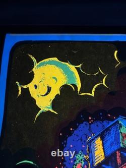 MIDNITE RIDER Vtg 1973 BLACKLIGHT HEADSHOP POSTER BILL HOORMANN Rare Marijuana