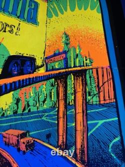 MIDNITE RIDER Vtg 1973 BLACKLIGHT HEADSHOP POSTER BILL HOORMANN Rare Marijuana