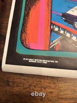 MIDNITE RIDER Vtg 1973 BLACKLIGHT HEADSHOP POSTER BILL HOORMANN Rare Marijuana