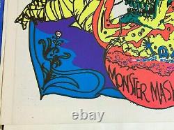MONSTER MASH 1972 VINTAGE BLACKLIGHT POSTER WERX By Jon Zarr Haber -NICE