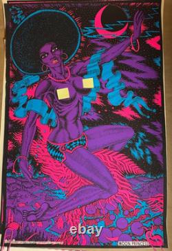 MOON PRINCESS SEXY VIXEN VINTAGE 1973 BLACKLIGHT POSTER By ONE STOP -NICE