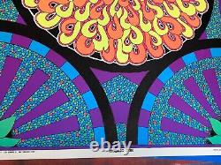 MOSAIC SUN 1968 VINTAGE BLACKLIGHT NOS POSTER By CELESTIAL ART -NICE