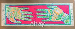 MOUNTS PALMISTRY LINES VINTAGE 1970's BLACKLIGHT HEADSHOP POSTER By DUNHAM