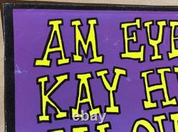 MOUSE AM EYE SEE KAY VINTAGE 1974 BLACKLIGHT HEADSHOP POSTER By Tim Wallace