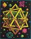 M C Black Light Poster Escher / Stars Silkscreened After Engraving Of M. C Escher