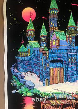 Magic Castle Original Vinatge Blacklight Poster Velvet Flocked 1970s Black Light