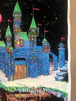 Magic Castle Original Vinatge Blacklight Poster Velvet Flocked 1970s Black Light