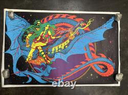 Magic Dragon Psychedelic black light poster vintage 1971 C2615