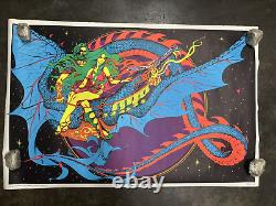 Magic Dragon Psychedelic black light poster vintage 1971 C2615