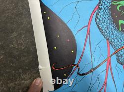 Magic Dragon Psychedelic black light poster vintage 1971 damaged C2933