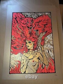 Malleus Domina Silkscreen Fine Art Print Poster AP Signed #'d /43 Blacklight