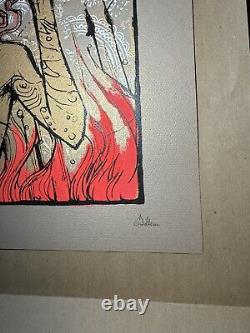 Malleus Domina Silkscreen Fine Art Print Poster AP Signed #'d /43 Blacklight