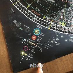 Map Of Universe 1981 Celestial Arts Poster Glows In The Dark Out Of Print VTG