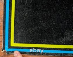 Marilyn Manson 3 Faces Blacklight Poster Flocked Metal 1997 Vintage