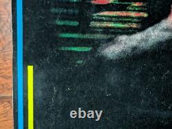 Marilyn Manson 3 Faces Blacklight Poster Flocked Metal 1997 Vintage