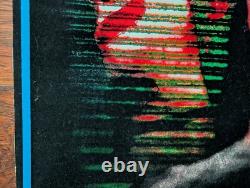 Marilyn Manson 3 Faces Blacklight Poster Flocked Metal 1997 Vintage