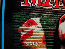 Marilyn Manson 3 Faces Blacklight Poster Flocked Metal 1997 Vintage