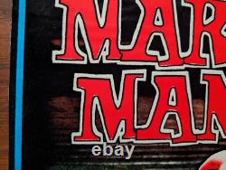 Marilyn Manson 3 Faces Blacklight Poster Flocked Metal 1997 Vintage