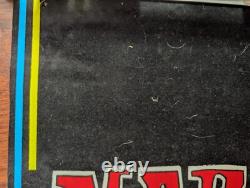 Marilyn Manson 3 Faces Blacklight Poster Flocked Metal 1997 Vintage