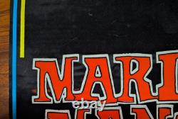 Marilyn Manson 3 Faces Blacklight Poster Flocked Metal 1997 Vintage