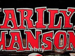 Marilyn Manson 3 Faces Blacklight Poster Flocked Metal 1997 Vintage