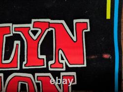 Marilyn Manson 3 Faces Blacklight Poster Flocked Metal 1997 Vintage