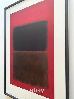 Mark Rothko Rare 1971 Litho Print Framed Tate London Poster Red Over Black 1957