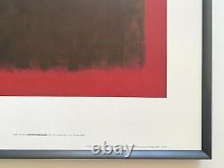 Mark Rothko Rare 1971 Litho Print Framed Tate London Poster Red Over Black 1957