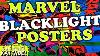 Marvel 1970s Blacklight Posters Spider Man Hulk Iron Man Thor Fantastic Four Kirby