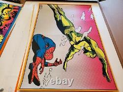 Marvel 1971 The Third Eye # 4023 SPIDERMAN AND NAMOR Vintage Black Light Poster