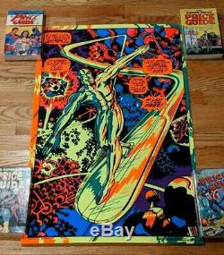 Marvel 1971 Third Eye SILVER SURFER Black Light Poster Gorgeous