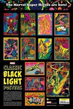 Marvel Classic Black Light Collectible Poster Portfolio HARDCOVER 2021 by M