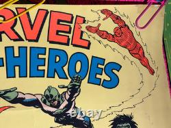 Marvel Comics Vintage 1971 Third Eye Store Display Blacklight Poster -read