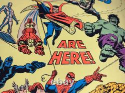 Marvel Comics Vintage 1971 Third Eye Store Display Blacklight Poster -read