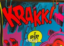 Marvel Krakk! Iron Man Vintage 1971 Third Eye Blacklight Poster #4019 -nice