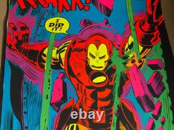Marvel Krakk! Iron Man Vintage 1971 Third Eye Blacklight Poster #4019 -nice