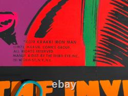 Marvel Krakk! Iron Man Vintage 1971 Third Eye Blacklight Poster #4019 -nice
