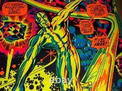 Marvel Silver Surfer Vintage 1971 Third Eye Blacklight Poster #4005 -nice