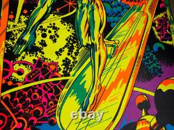 Marvel Silver Surfer Vintage 1971 Third Eye Blacklight Poster #4005 -nice
