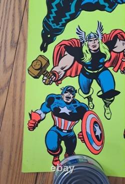 Marvel Super-Heroes Are Here! Third Eye blacklight black light poster 1971 3rd