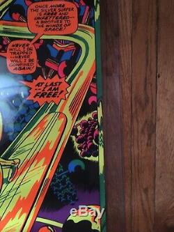 Marvel Third Eye Blacklight Poster Silver Surfer At Last Im Free 1971 4005