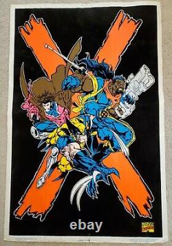 Marvel's X-Men Black Light Poster 1997 Funky Enterprises Wolverine Vintage Rare