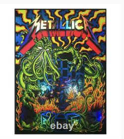 Metallica Ktulu Rise Poster Rainbow Foil Dirty Donny Sold Out! X/300 Blacklight