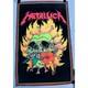 Metallica Pushead Burning Flowers 1995 Blacklight Poster Flocked 35x23 Rare