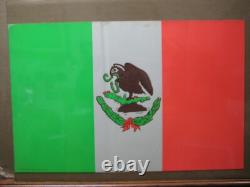Mexican Flag Mexico Peace Poster political 1970's black light Inv#6176