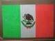 Mexican Flag Mexico Peace Poster Political 1970's Black Light Inv#6176