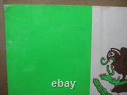 Mexican Flag Mexico Peace Poster political 1970's black light Inv#6176