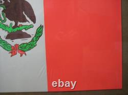 Mexican Flag Mexico Peace Poster political 1970's black light Inv#6176