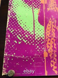 Mick Jagger Rolling Stones 1970 Rare Poster Gemini Rising Silk Screen Blacklight